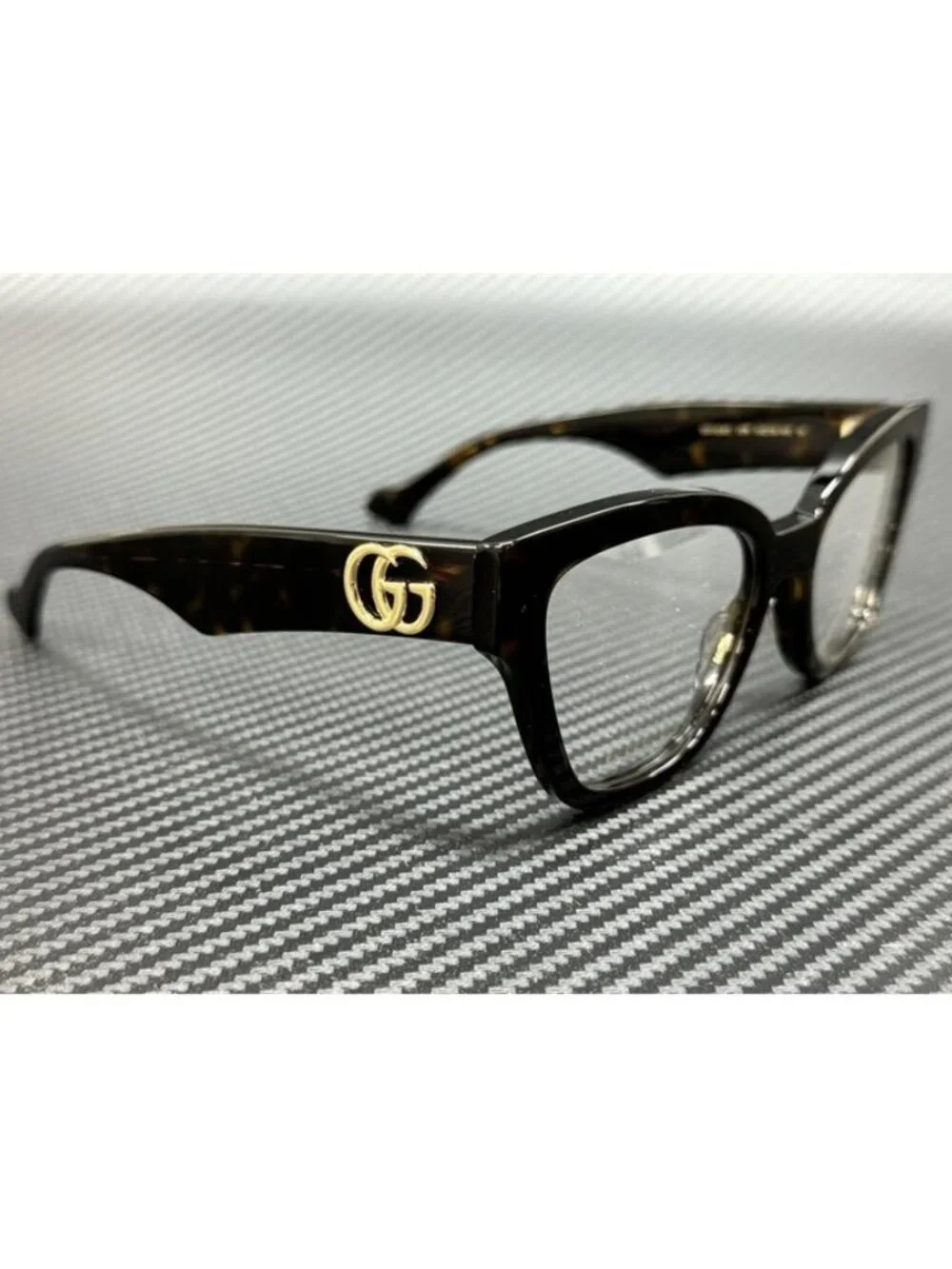 New Gucci Women Brown Havana Eyeglasses 54-18-145